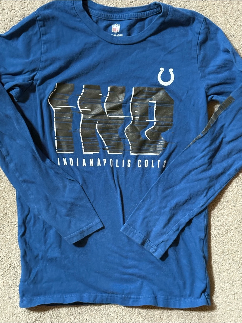 Colts NFL Long Sleeve Tee - Blue size 10/12